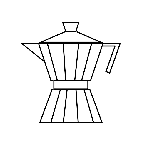 Icone de uma cafeteira italiana