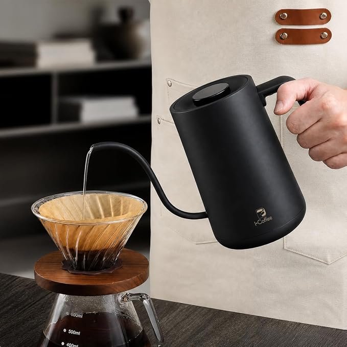 iCoffee Chaleira Elétrica Gooseneck com Termostato 800ml
